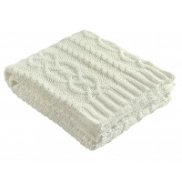 Brielle Chenille Chunky Cable Knit Throw BRLL1330